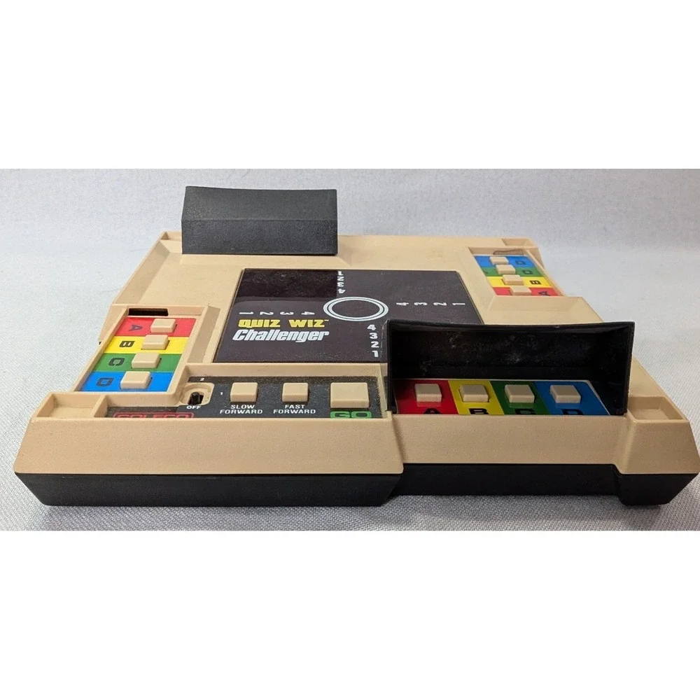 Coleco Quiz Wiz Challenger Console 7 Game Cartridge Bundle Vintage 1980s Good